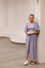 Marielle print dress purple