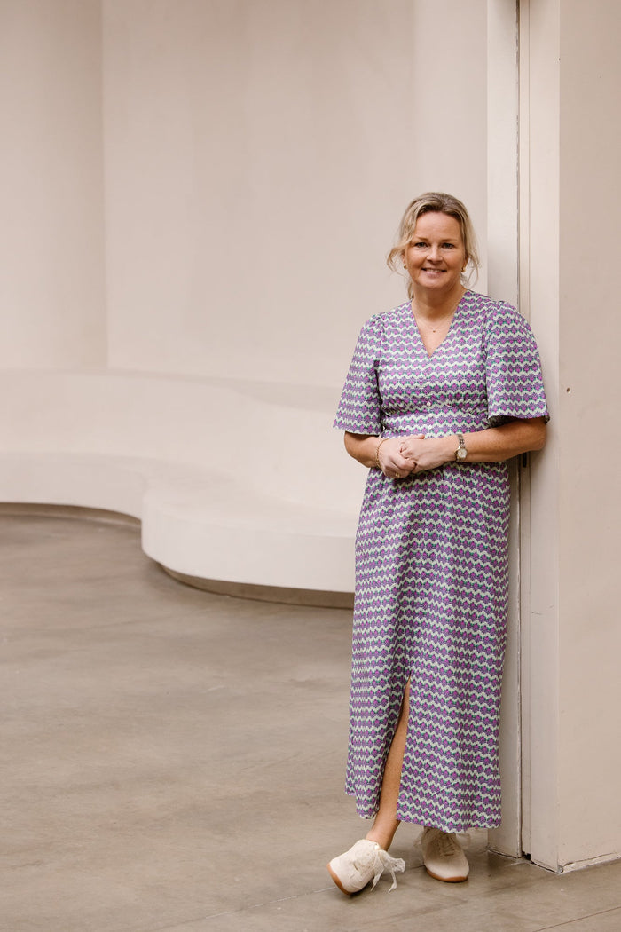 Marielle print dress purple - Bij Keesje - Bij Keesje The Label - Jurk