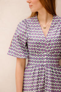 Marielle print dress purple - Bij Keesje - Bij Keesje The Label - Jurk