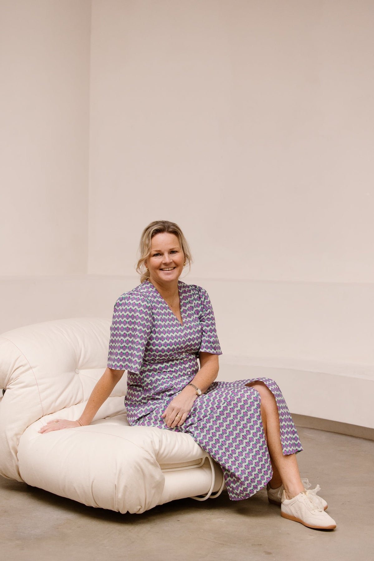 Marielle print dress purple - Bij Keesje - Bij Keesje The Label - Jurk