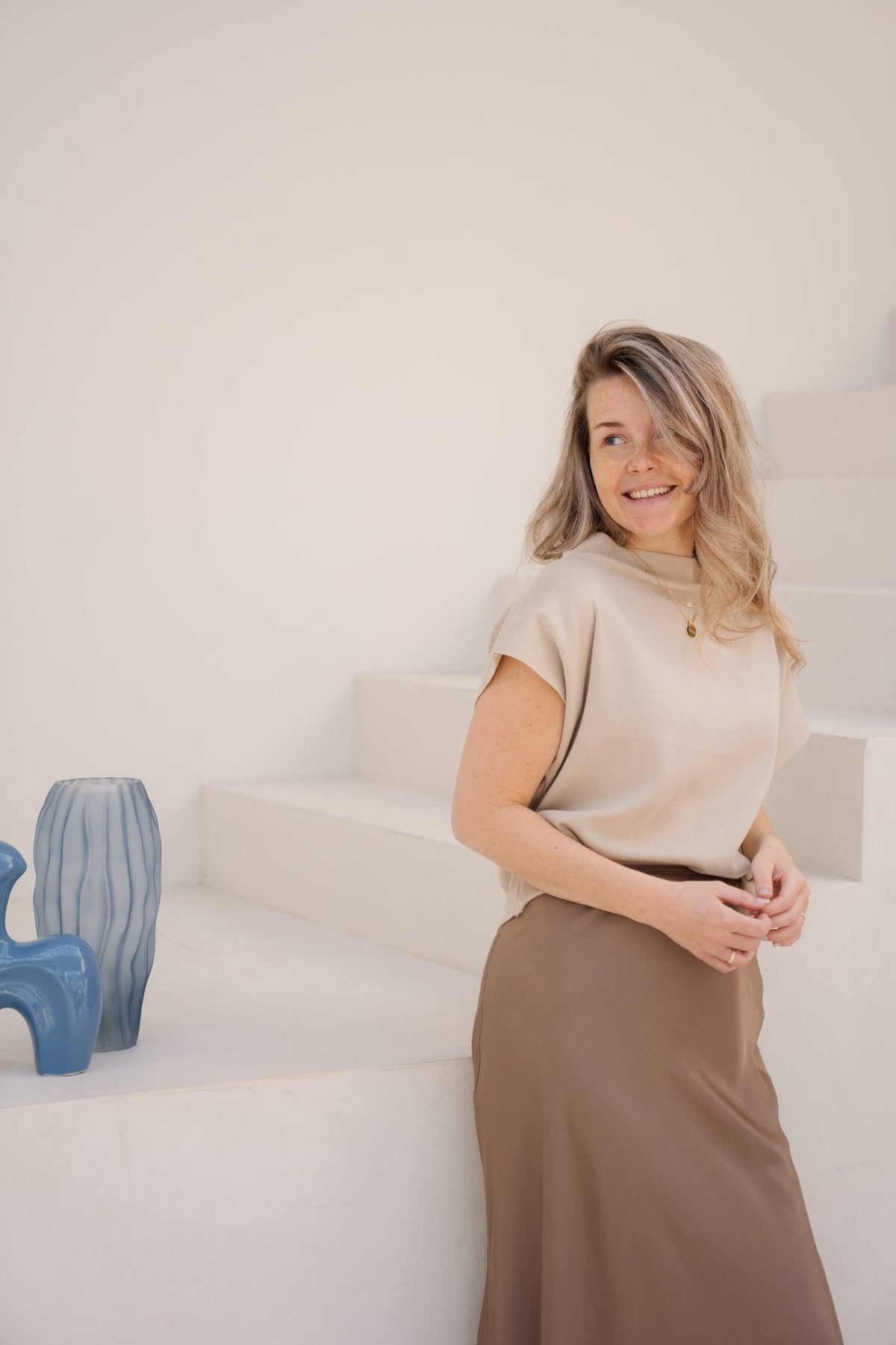 Mariët Top beige - Bij Keesje - Bij Keesje - Top