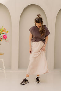 Mariët Top Dark Taupe - Bij Keesje - Bij Keesje - Top