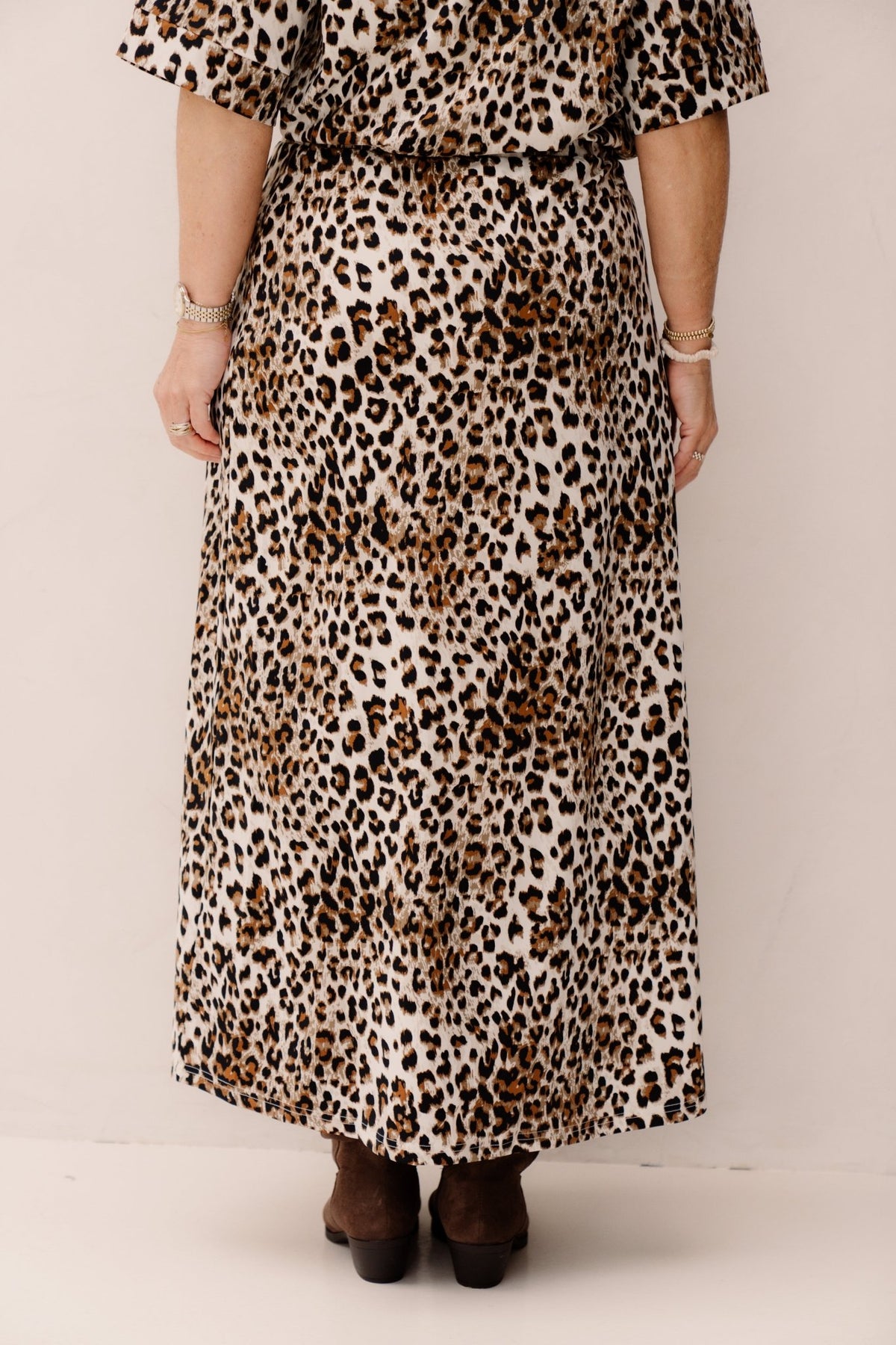 Marilyn Skirt Offwhite/Walnut - Bij Keesje - G - maxx - Rok