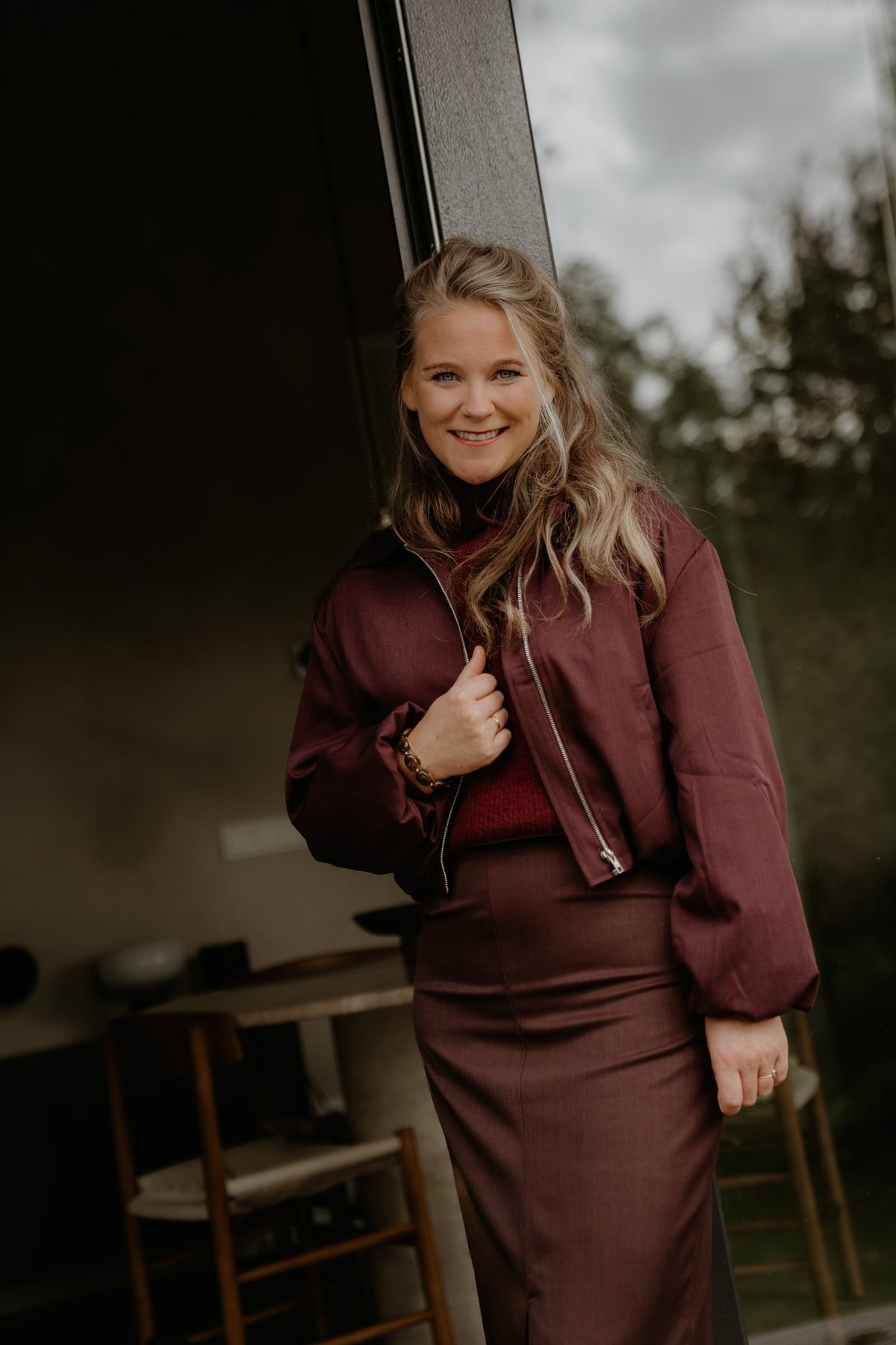 Marit Bomber Jacket Plum - Bij Keesje - Bij Keesje The Label - Jas