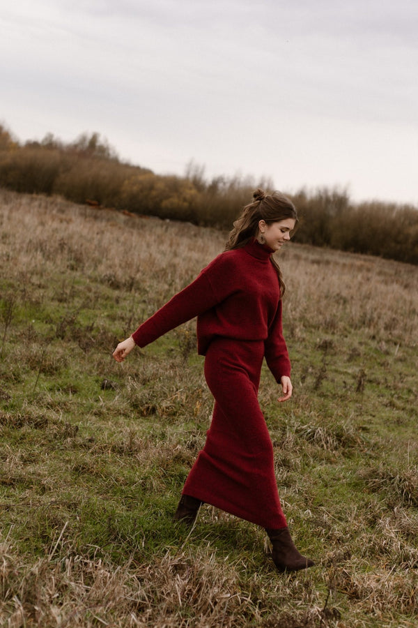Marit skirt bordeaux - Bij Keesje - Bij Keesje The Label