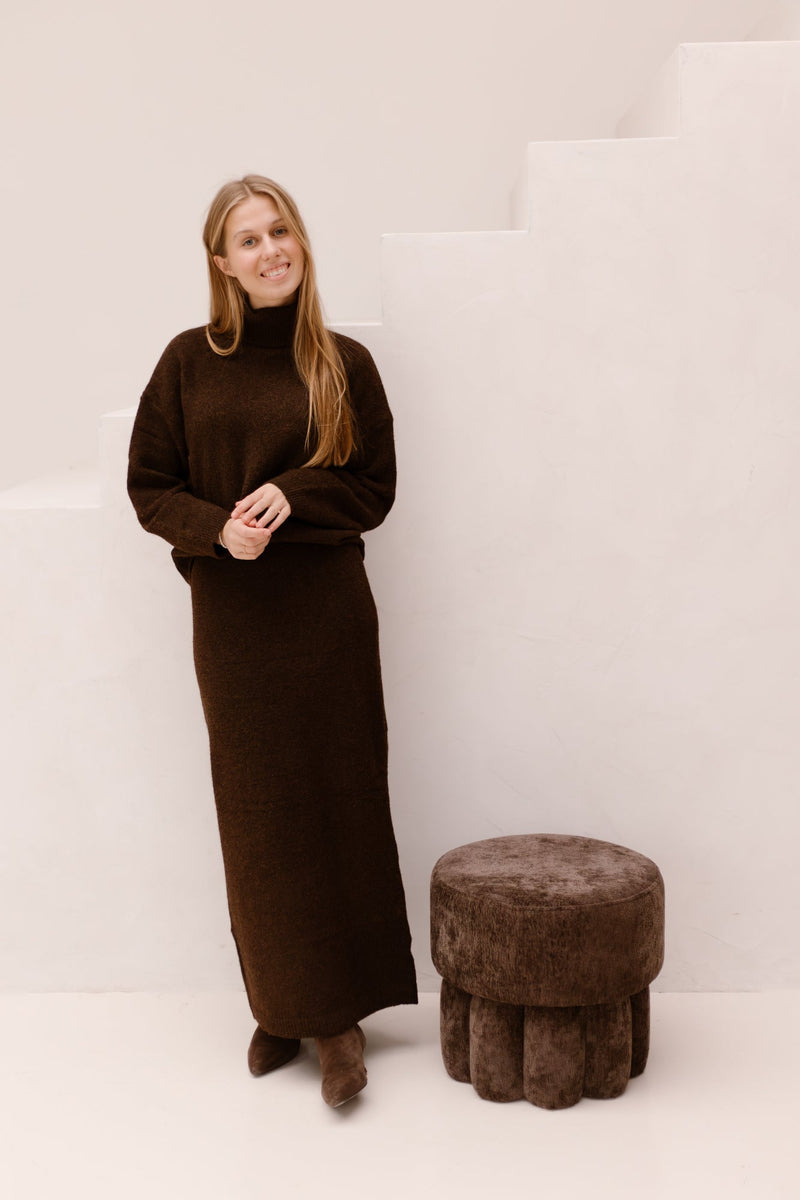 Marit skirt dark brown - Bij Keesje - Bij Keesje The Label