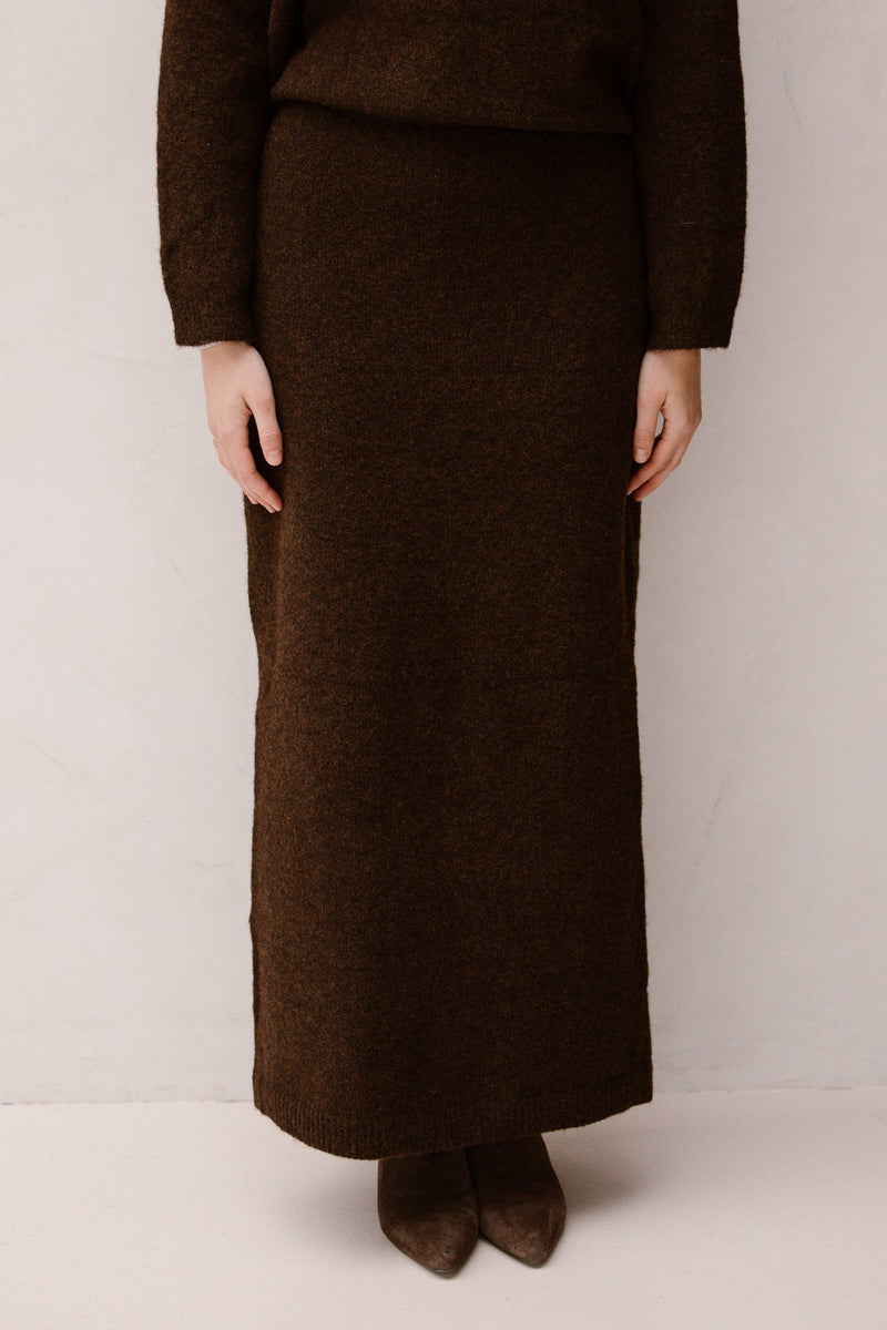 Marit skirt dark brown - Bij Keesje - Bij Keesje The Label