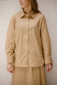 Marjolein blouse logo camel - Bij Keesje - Bij Keesje The Label