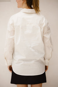 Marjolein blouse logo offwhite/donkerblauw - Bij Keesje - Bij Keesje The Label