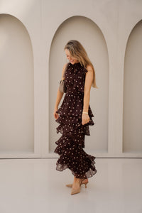 Marli Big Dot Dress Brown - Bij Keesje - Neo Noir - Jurk