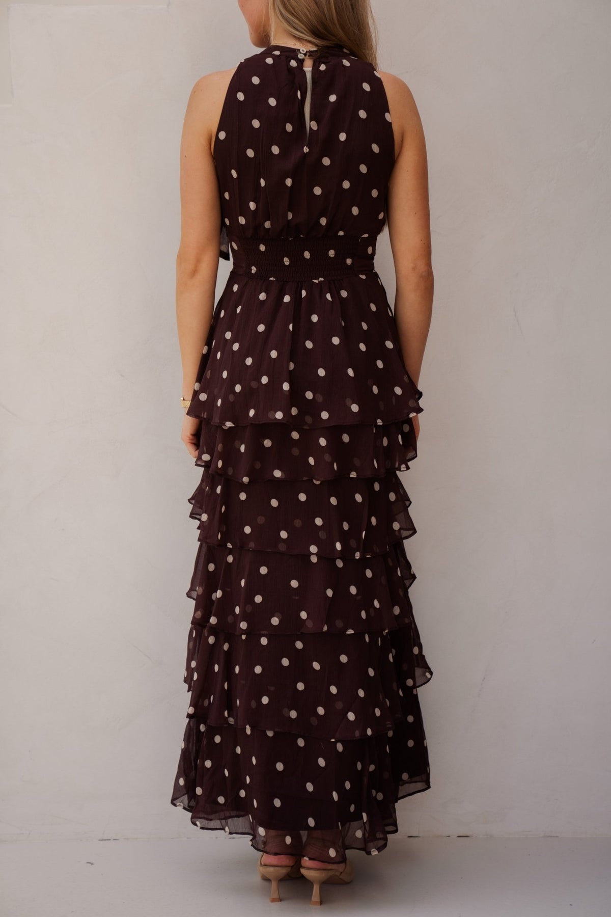 Marli Big Dot Dress Brown - Bij Keesje - Neo Noir - Jurk