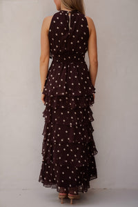 Marli Big Dot Dress Brown - Bij Keesje - Neo Noir - Jurk