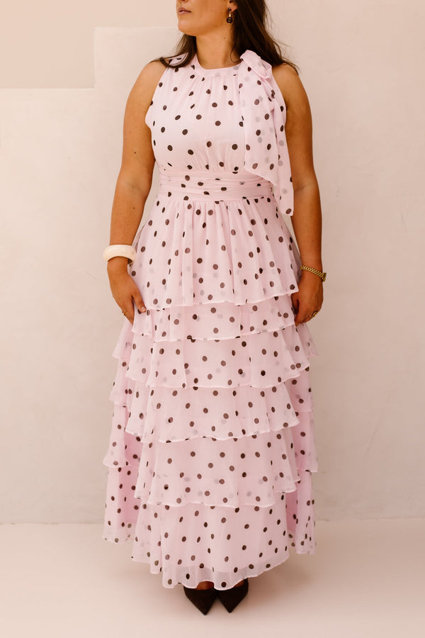 Marli Big Dot Dress Light Pink - Bij Keesje - Neo Noir - Jurk