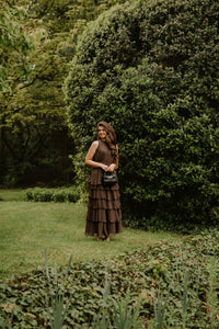 Marli Solid Chiffon Dress Dusty Brown - Bij Keesje - Neo Noir - Jurk