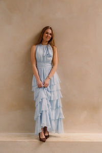 Marli Solid Chiffon Dress Light Blue - Bij Keesje - Neo Noir - Jurk