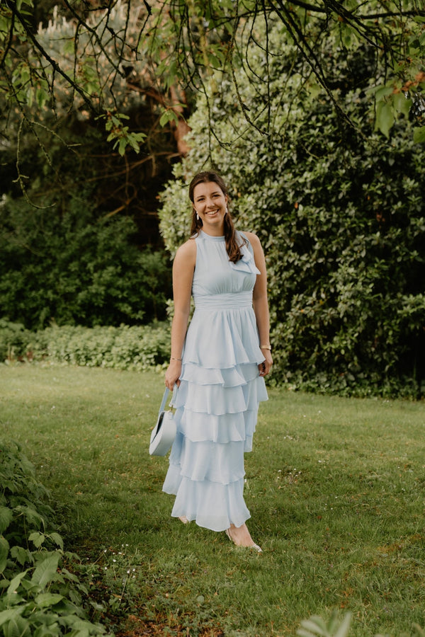 Marli Solid Chiffon Dress Light Blue - Bij Keesje - Neo Noir - Jurk