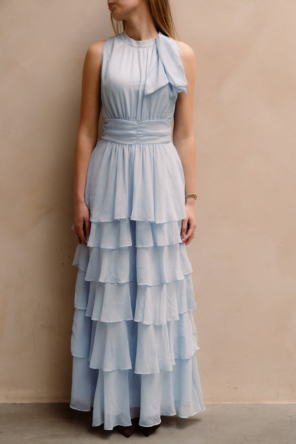 Marli Solid Chiffon Dress Light Blue - Bij Keesje - Neo Noir - Jurk