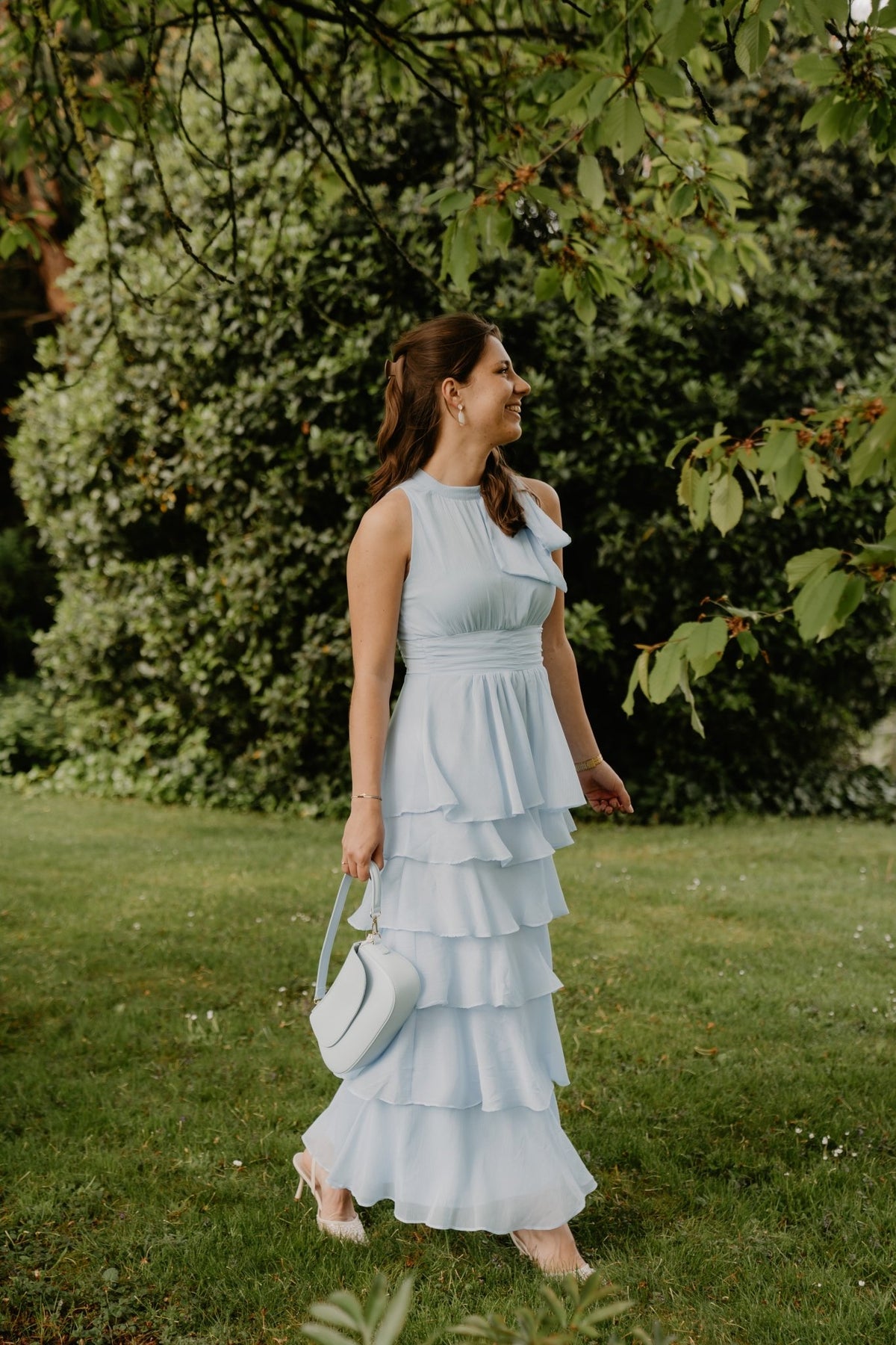 Marli Solid Chiffon Dress Light Blue - Bij Keesje - Neo Noir - Jurk