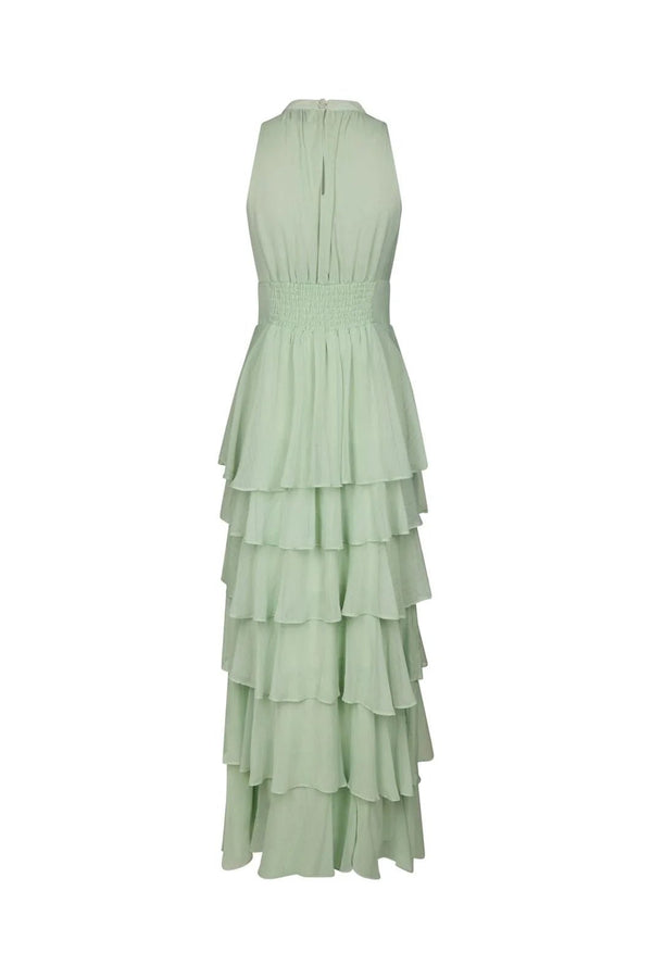 Marli Solid Chiffon Dress Light green - Bij Keesje - Neo Noir - Jurk