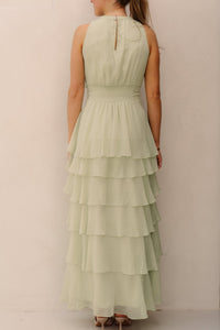 Marli Solid Chiffon Dress Light green - Bij Keesje - Neo Noir - Jurk