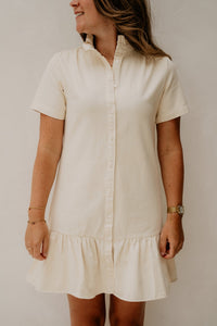 Marlijne denim dress beige - Bij Keesje - Bij Keesje - Jurk