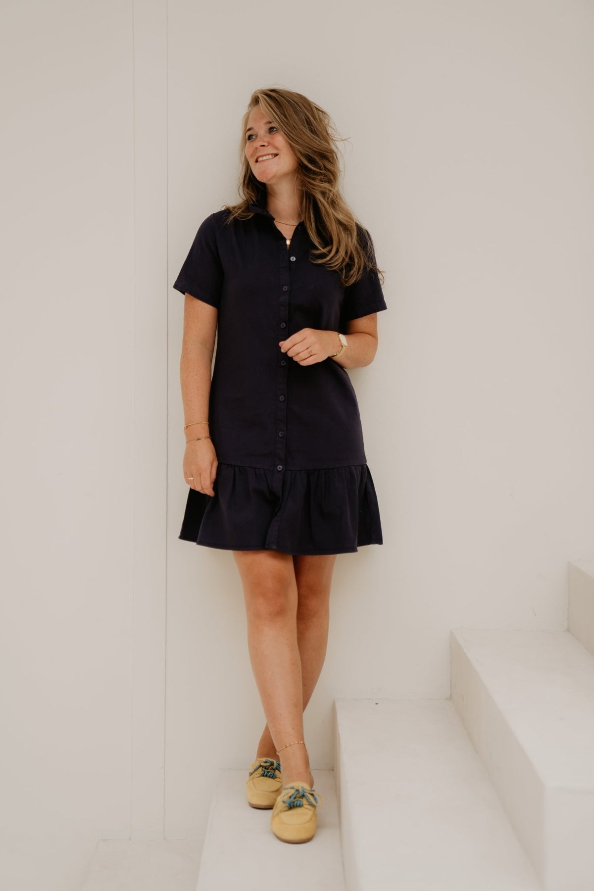 Marlijne denim dress darkblue - Bij Keesje - Bij Keesje - Jurk