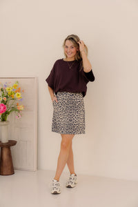 Marrie sweater shirt brown - Bij Keesje - Bij Keesje - Top