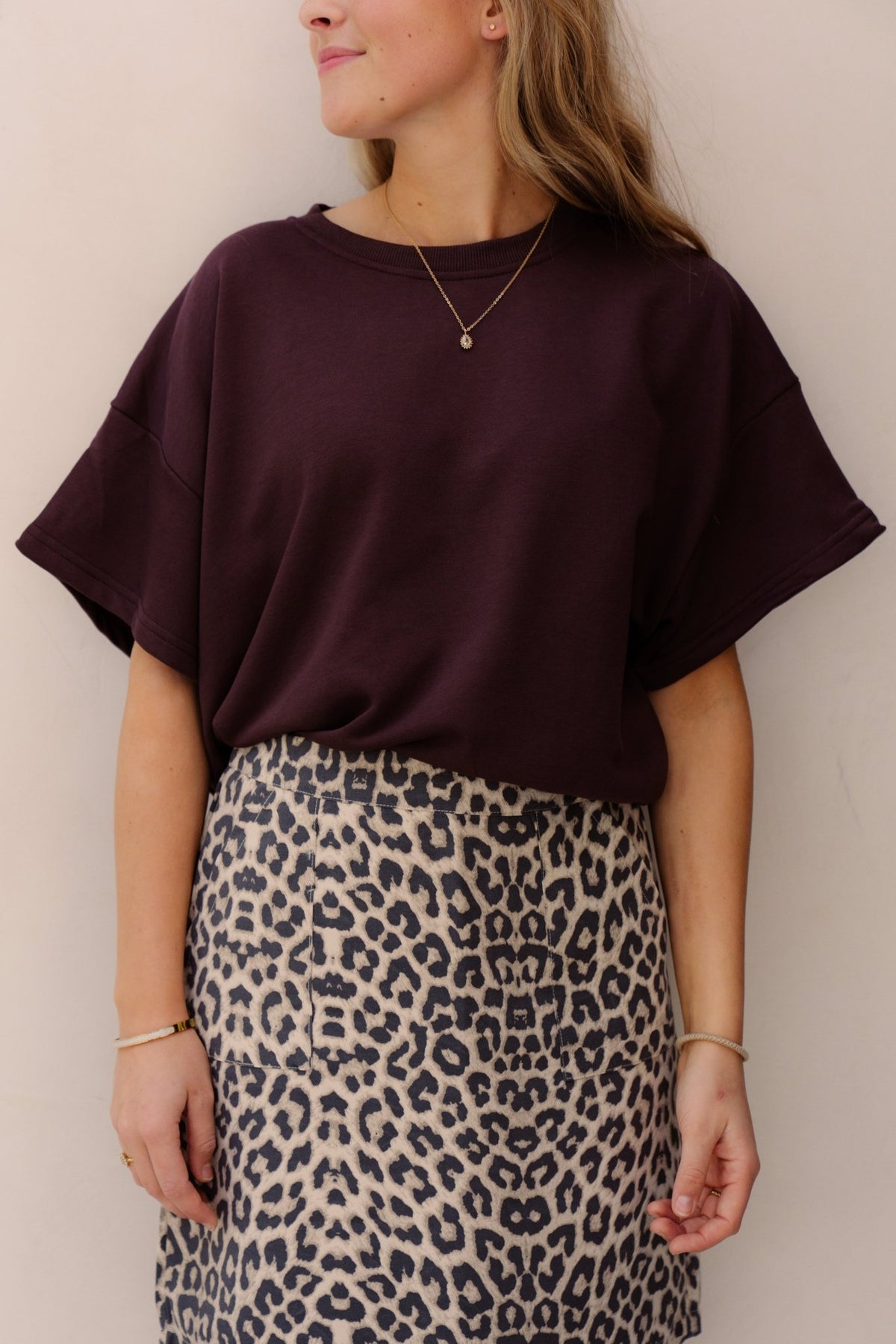 Marrie sweater shirt brown - Bij Keesje - Bij Keesje - Top