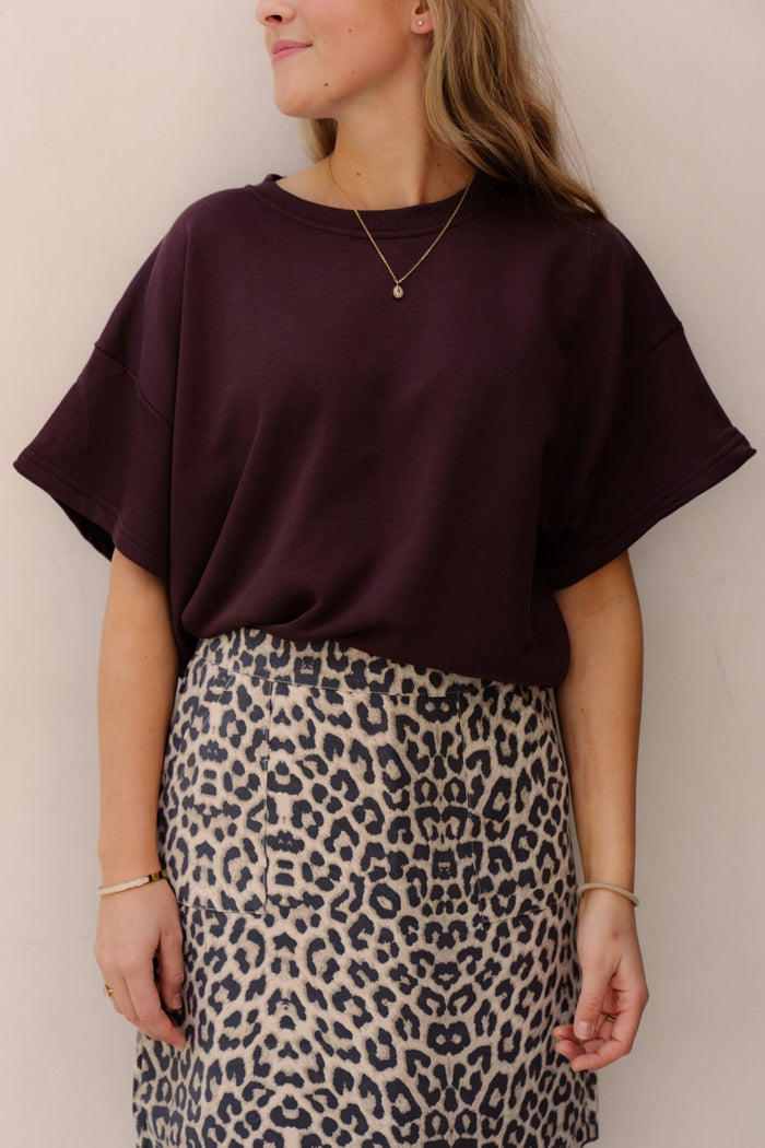 Marrie sweater shirt brown - Bij Keesje - Bij Keesje - Top