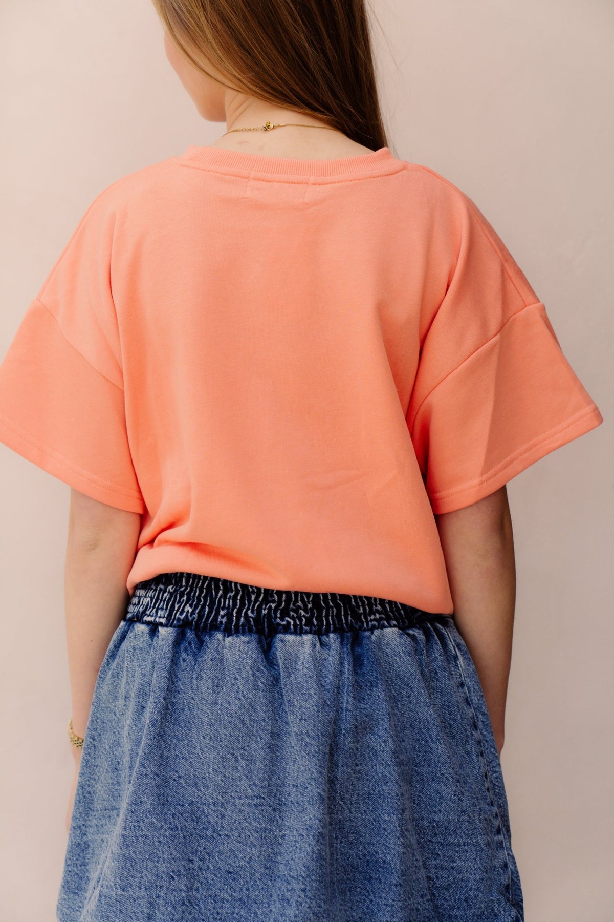 Marrie sweater shirt peach - Bij Keesje - Bij Keesje - Top