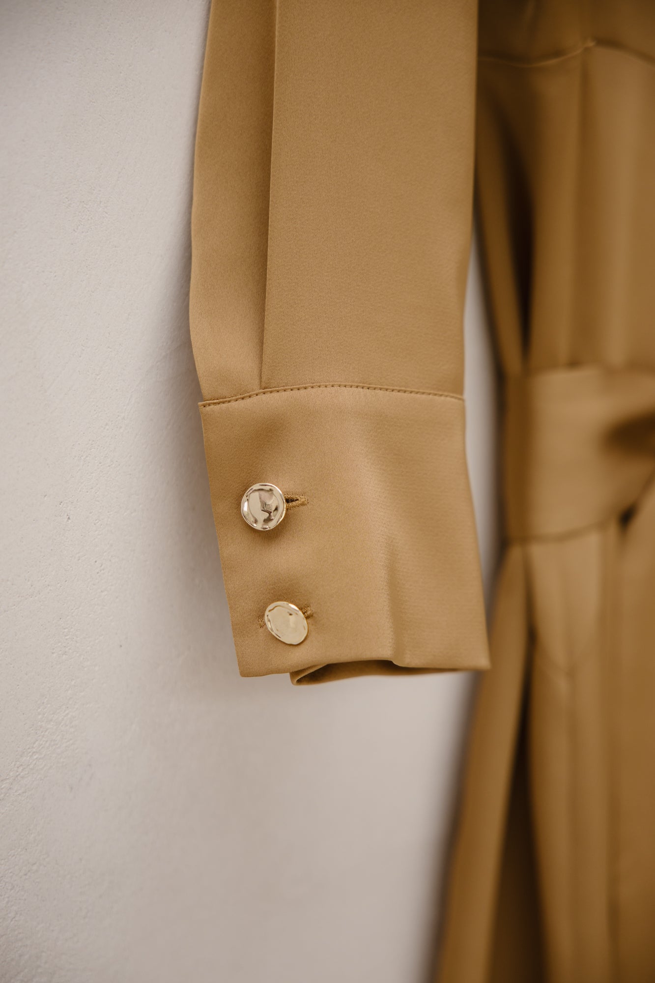 Mary satin strech dress gold - Bij Keesje - Maere