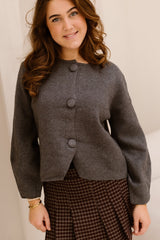 Maud vest grijs