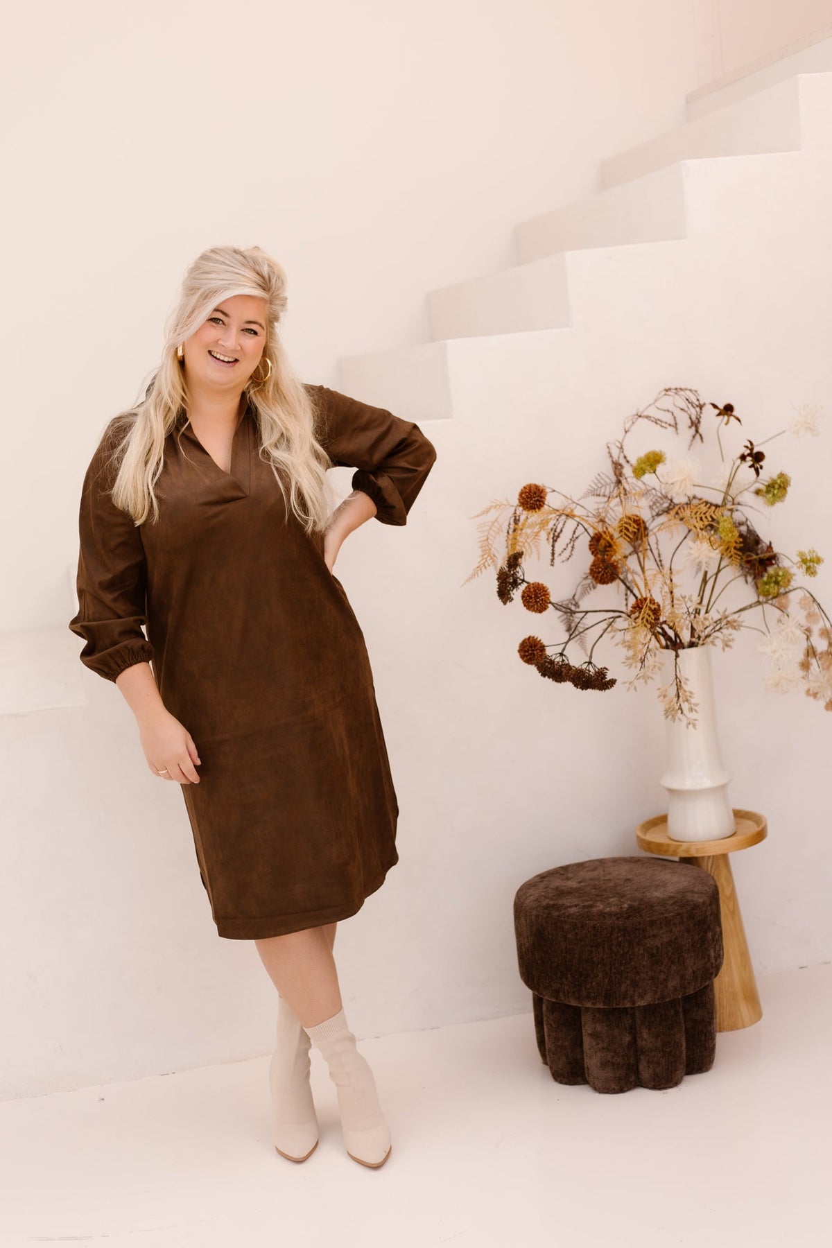 Maura dress dark earth - Bij Keesje - exxcellent - Jurk
