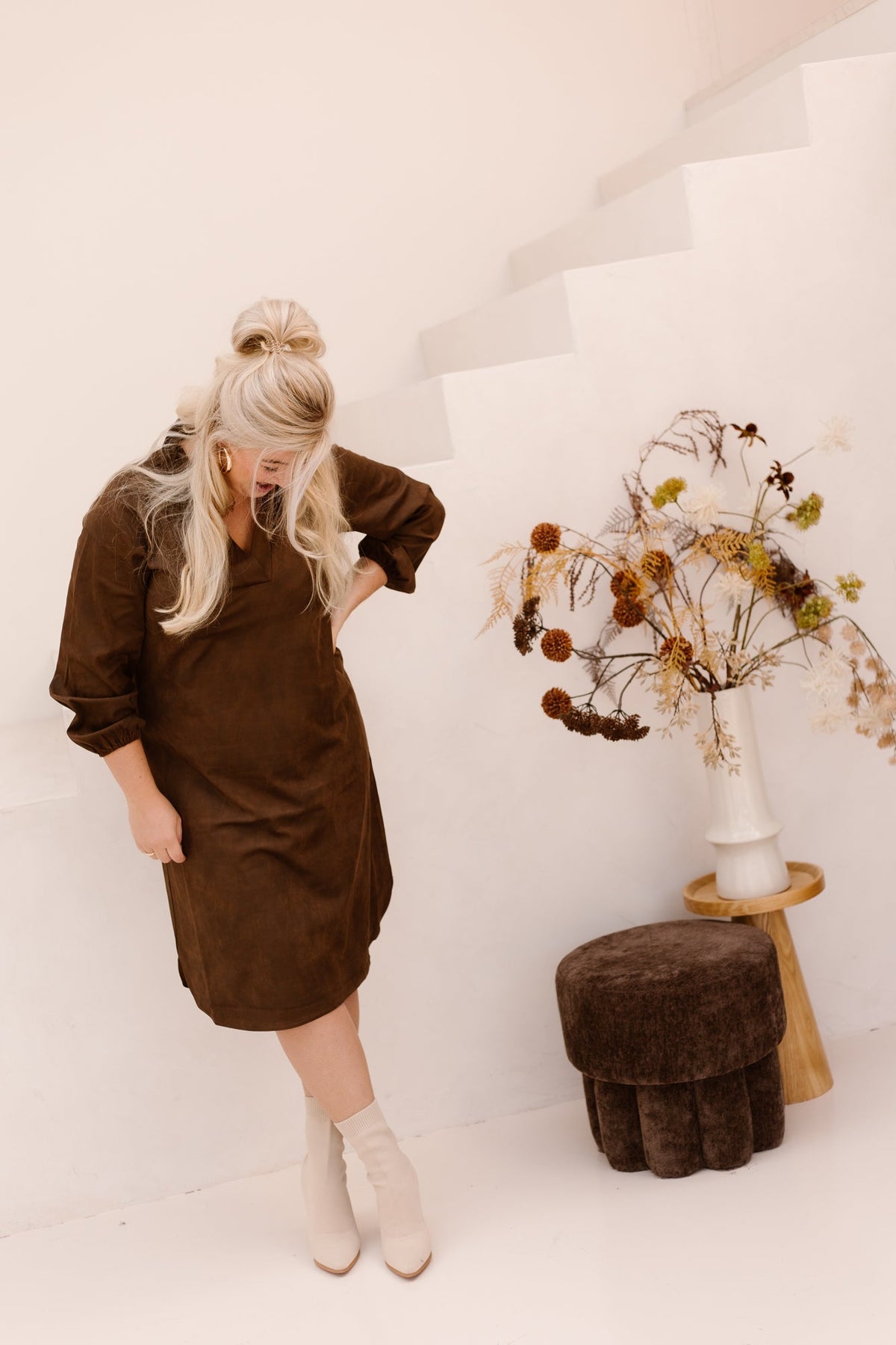 Maura dress dark earth - Bij Keesje - exxcellent - Jurk