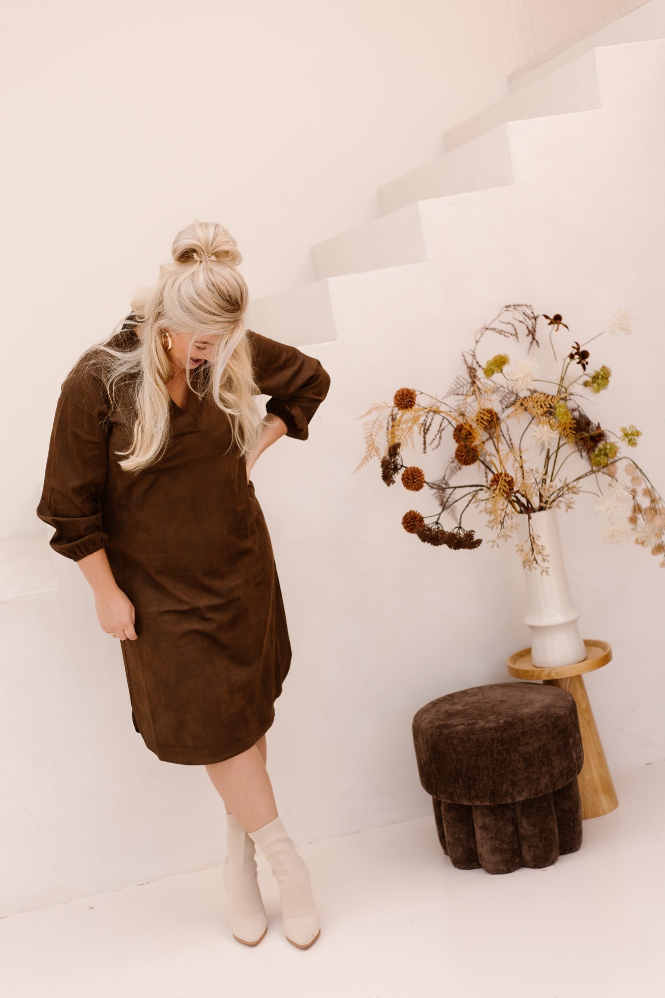 Maura dress dark earth - Bij Keesje - exxcellent - Jurk