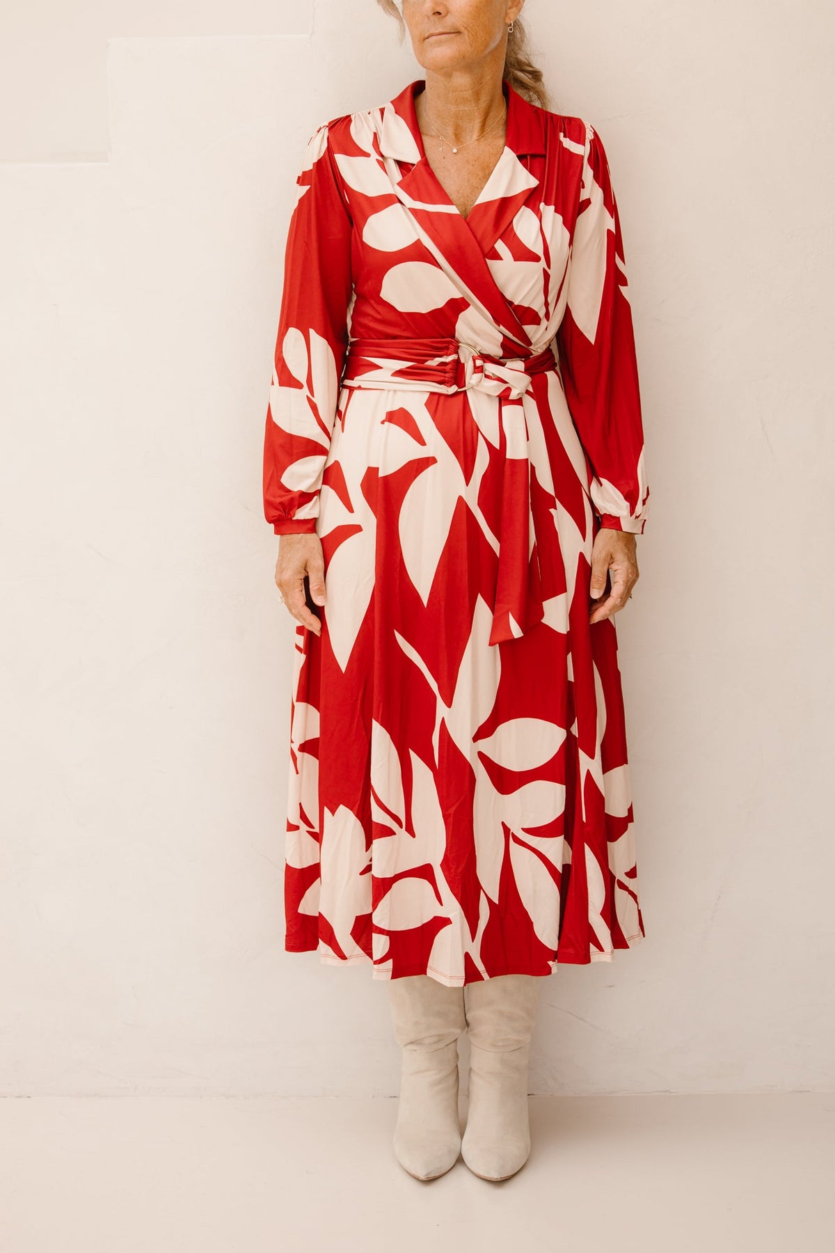 Maxi crossover jurk met design B118 - Bij Keesje - K - design