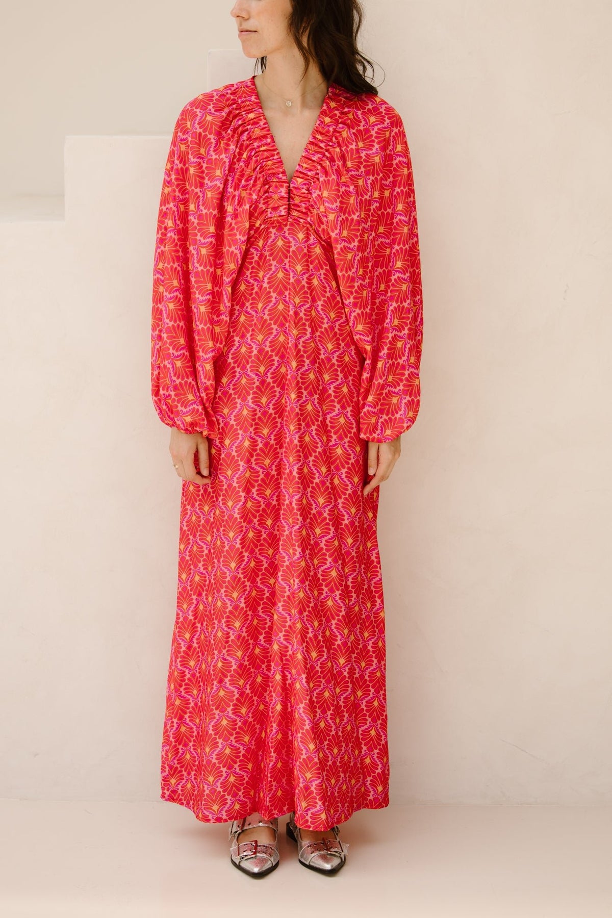 Maxi dress pink/orange - Bij Keesje - Bij Keesje