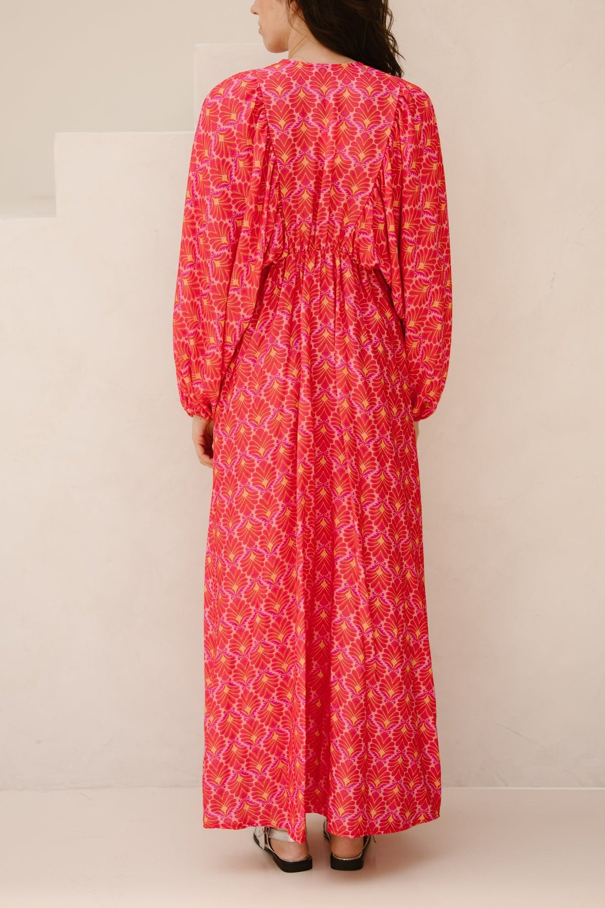 Maxi dress pink/orange - Bij Keesje - Bij Keesje