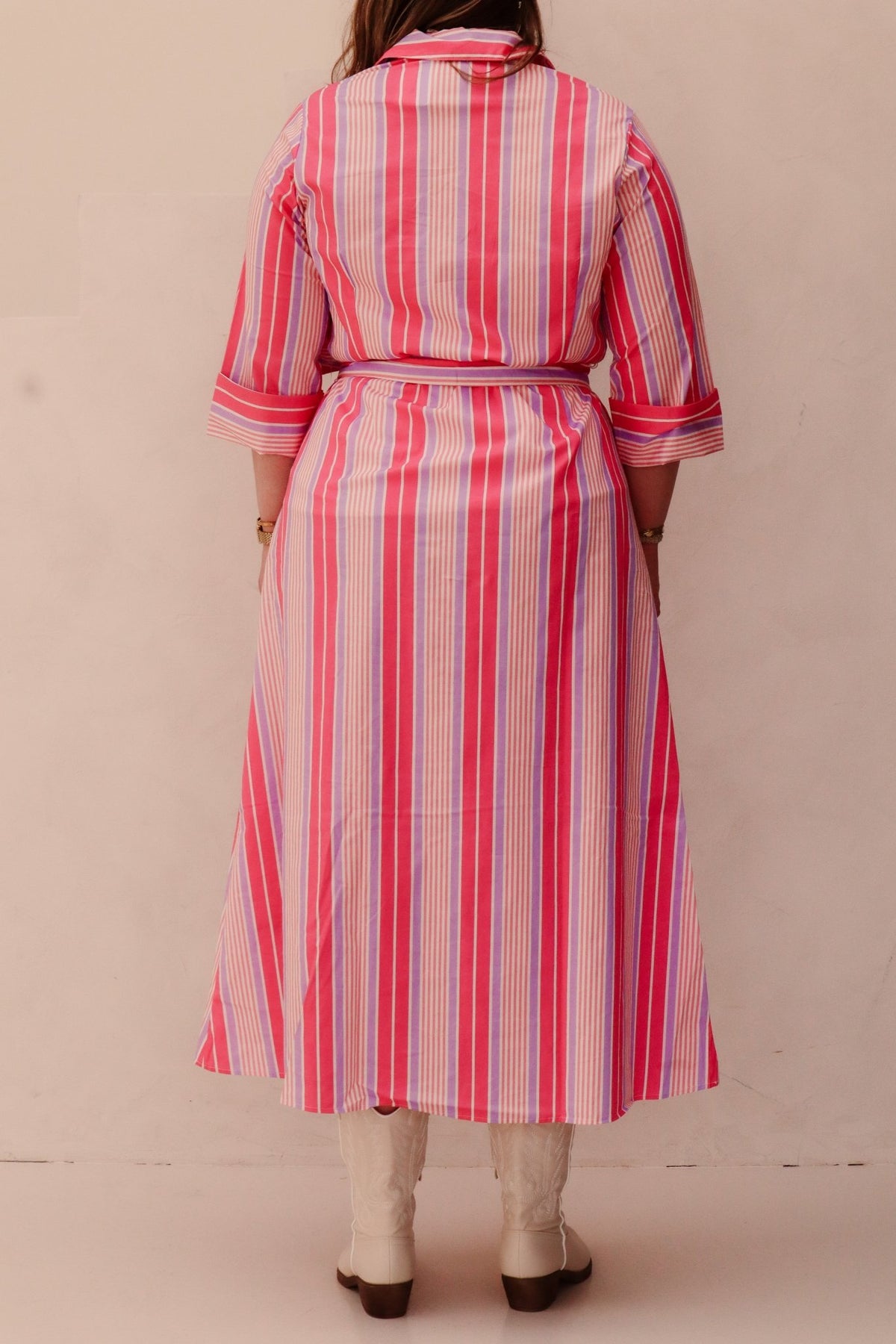 Maxi jurk met design C366L - Bij Keesje - K - design - Jurk