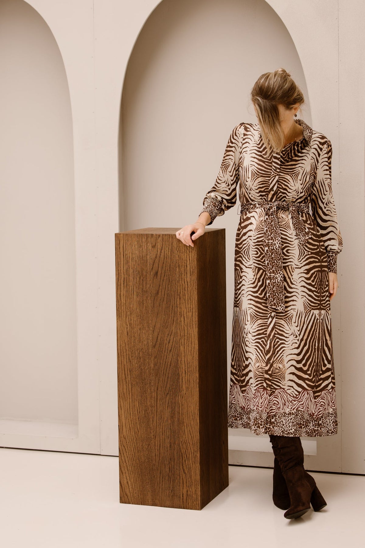 Maxi polo jurk met design B209 - Bij Keesje - K - design