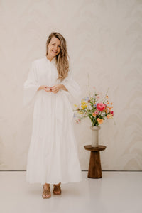 Maxi white cotton dress - Bij Keesje - Bij Keesje - Jurk