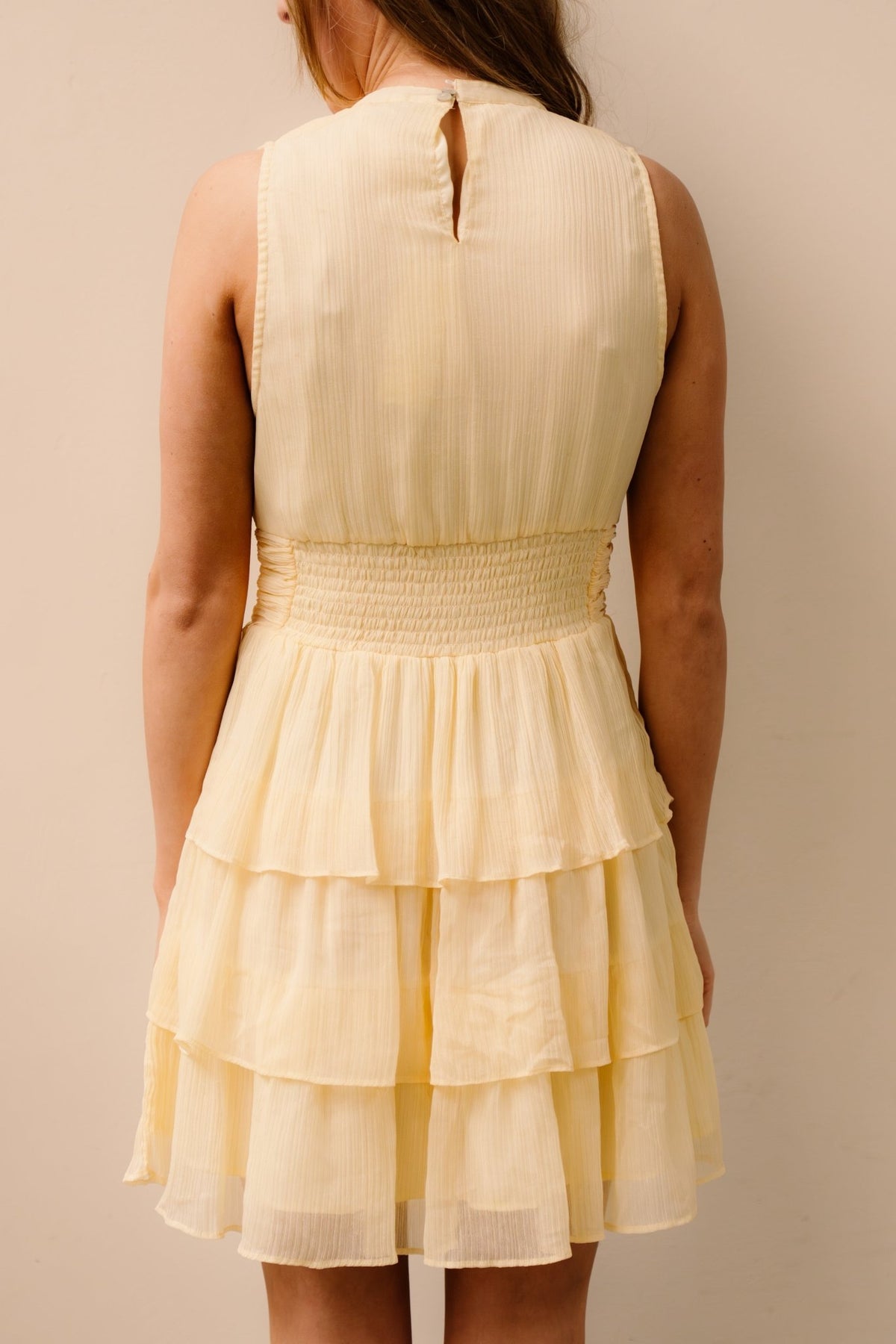 May Solid Chiffon Dress Light Yellow - Bij Keesje - Neo Noir - Jurk