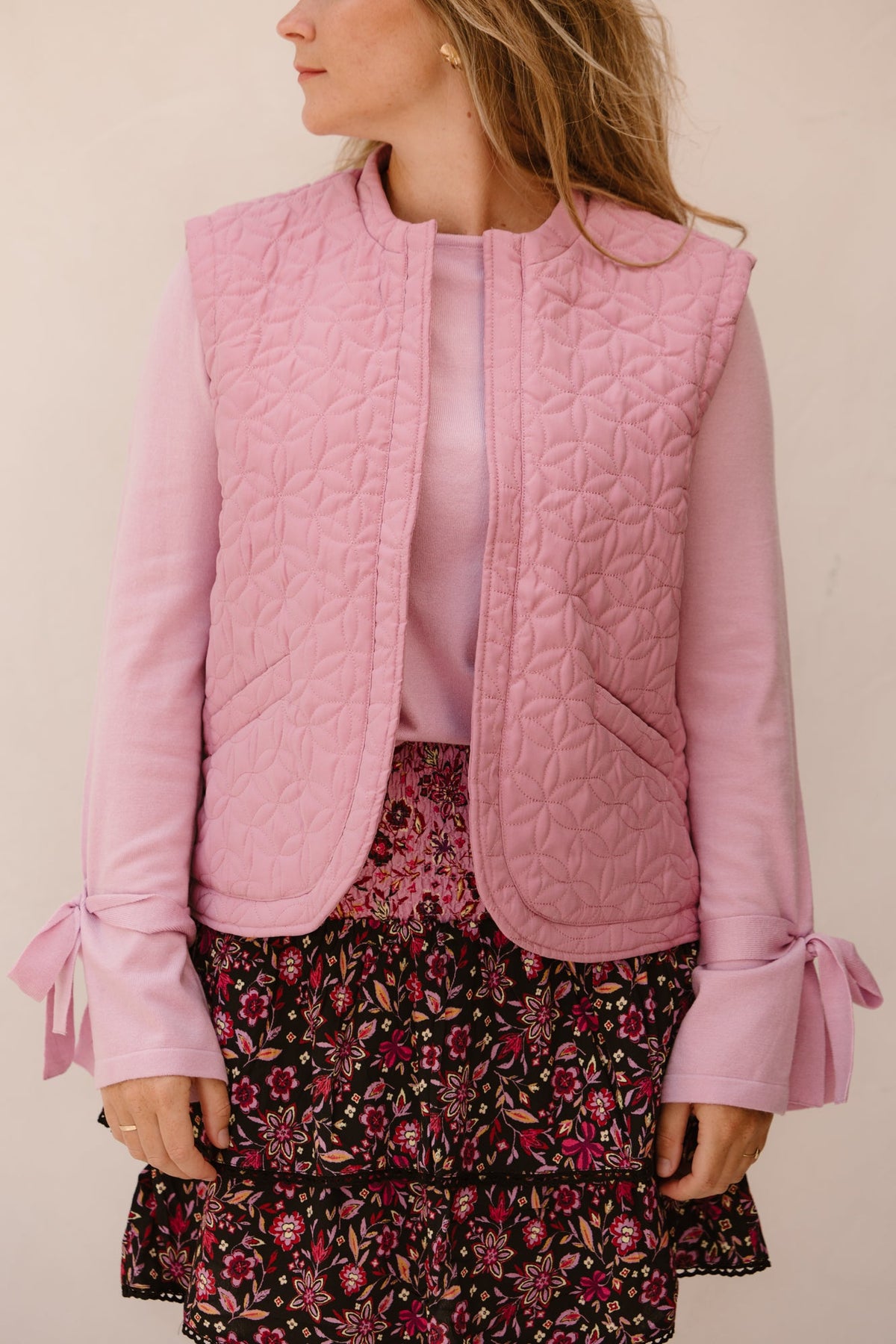 Mealis gilet lila print - Bij Keesje - FLURESK