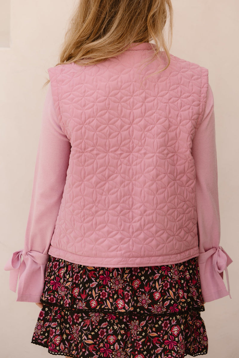 Mealis gilet lila print - Bij Keesje - FLURESK