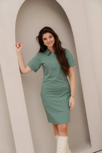Meave dress travel green bay - Bij Keesje - Kimara - Jurk