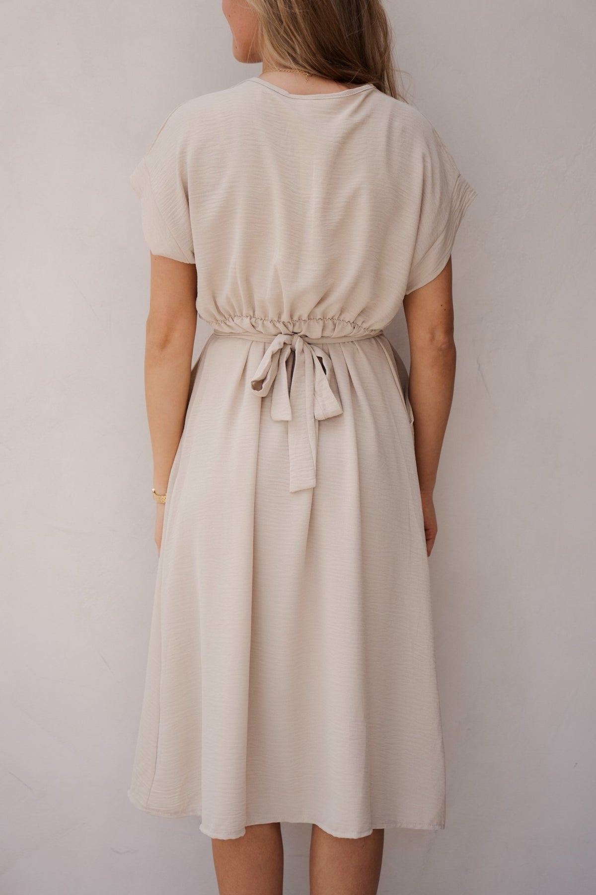 Melanie jurk beige - Bij Keesje - Bij Keesje - Jurk