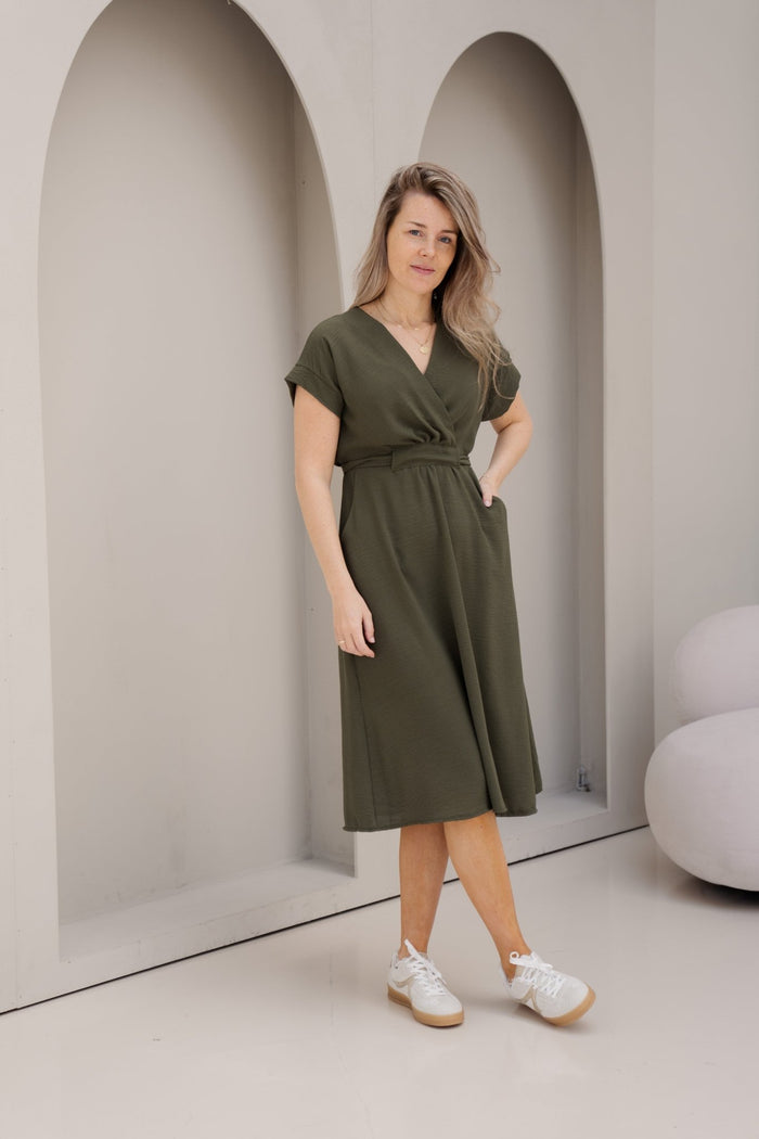 Melanie jurk groen - Bij Keesje - Bij Keesje - Jurk