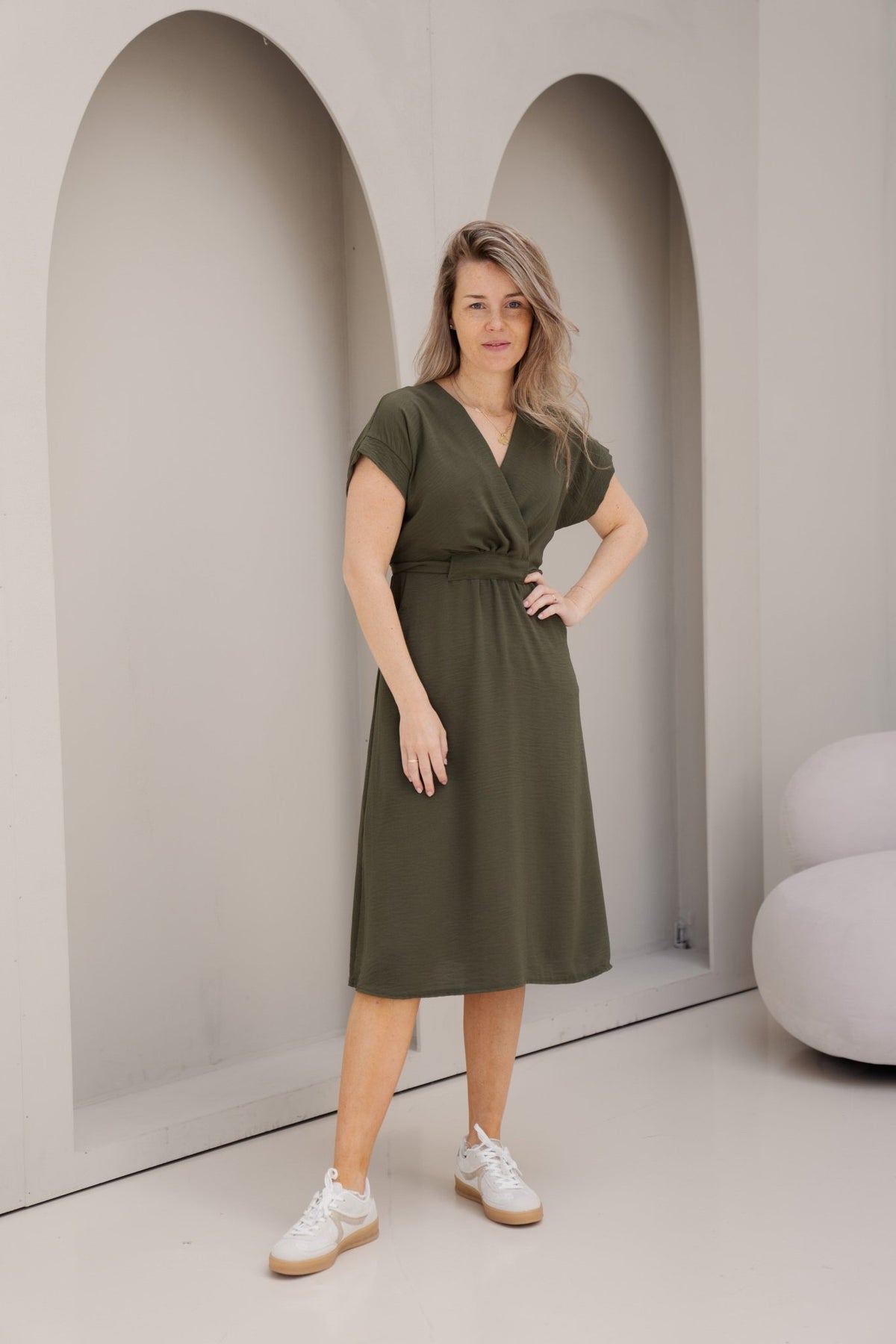 Melanie jurk groen - Bij Keesje - Bij Keesje - Jurk