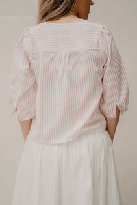 Melissa blouse streep pink 3266 - Bij Keesje - Bij Keesje - blouse