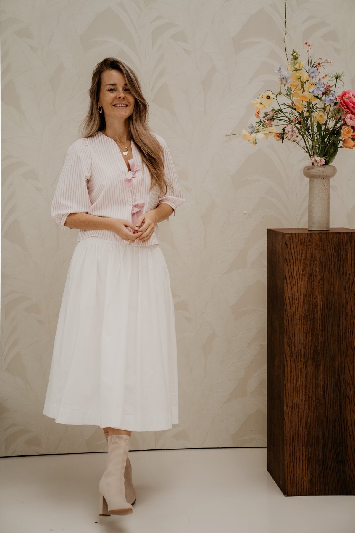 Melissa blouse streep pink 3266 - Bij Keesje - Bij Keesje - blouse